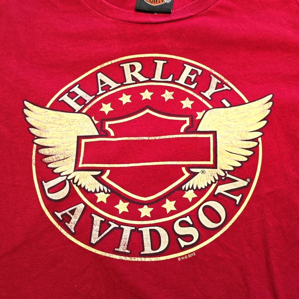 Ladies Harley-Davidson Tshirt, Black Hills HD, Red size XL